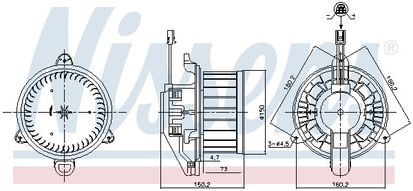 Wentylator wewnętrzny Nissens 87579