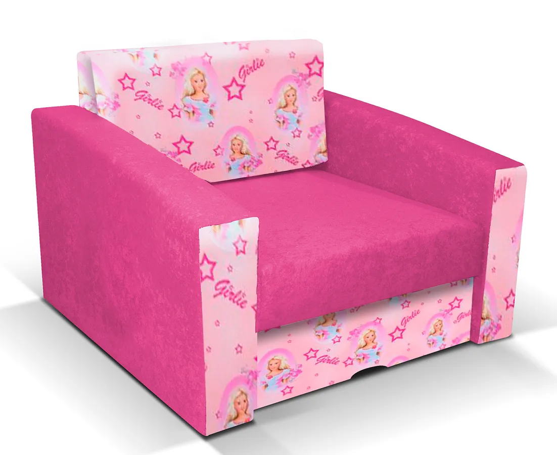 Różowy rozkładany fotel amerykanka girlie K4-Z21