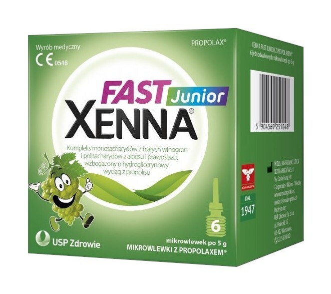 Xenna Fast Junior Mikrowlewki z propolaxem, 6 sztuk