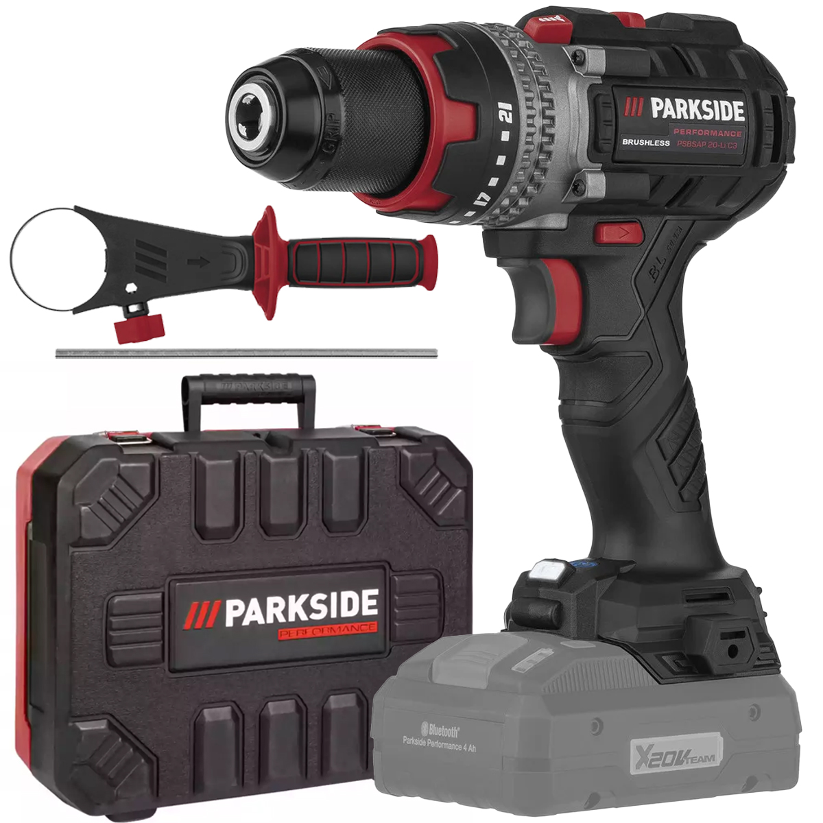 Parkside Wiertarko-wkrętarka PSBSAP 20-Li C3