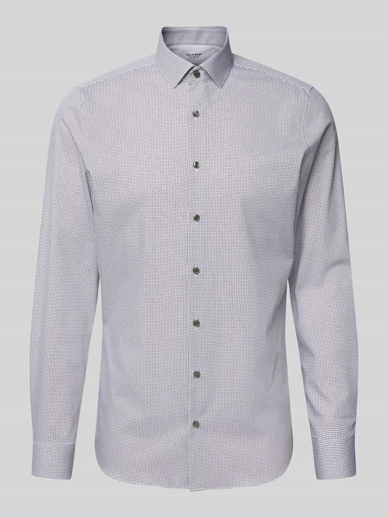Koszula biznesowa o kroju slim fit z kołnierzykiem typu kent
