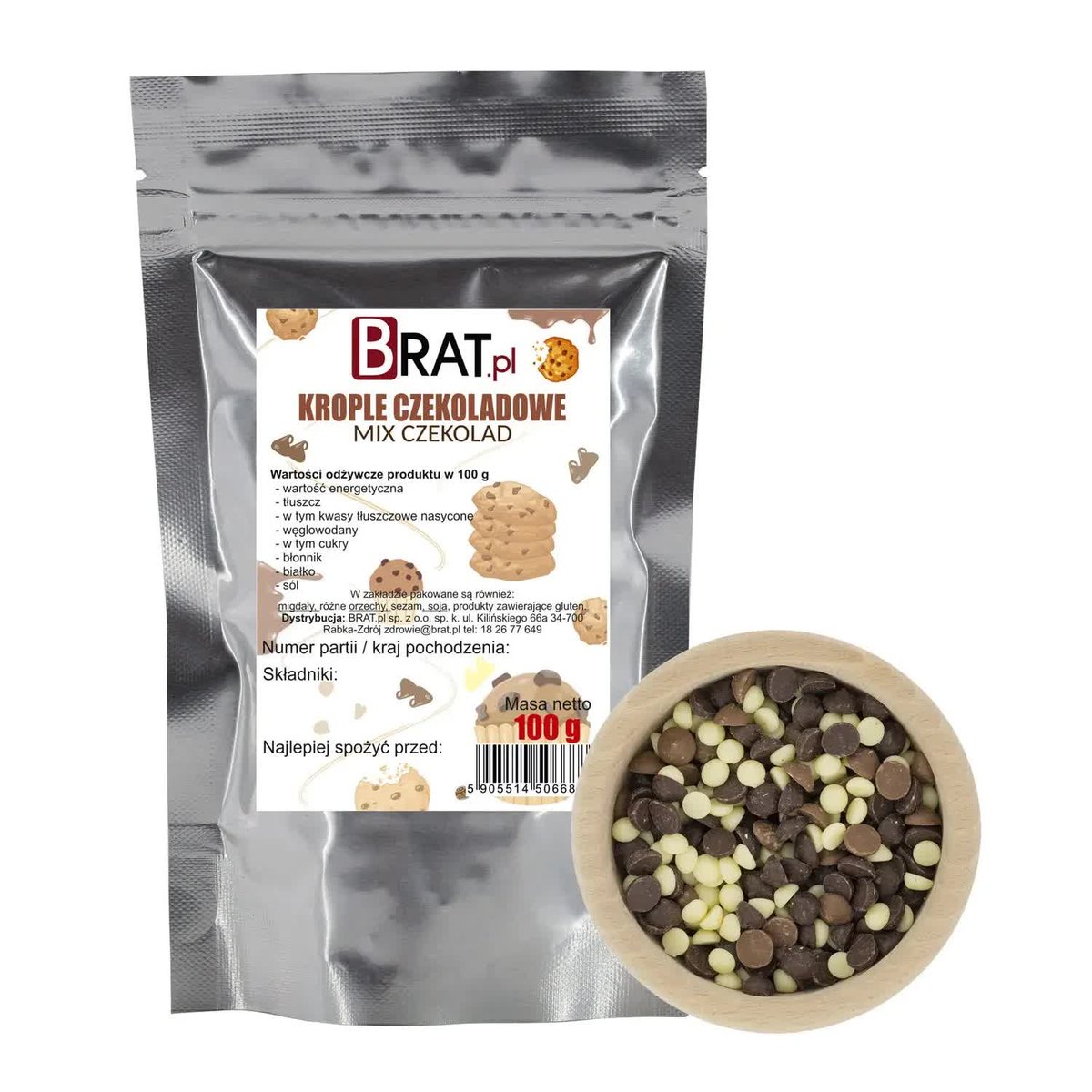 Krople czekoladowe - MIX czekolad 100g