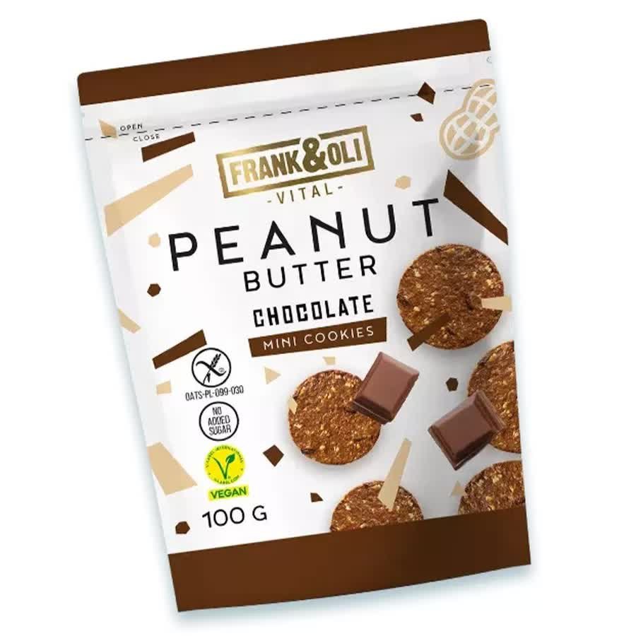 Ciasteczka z Miazgą Arachidową i Czekoladą Frank & Oli, 100g