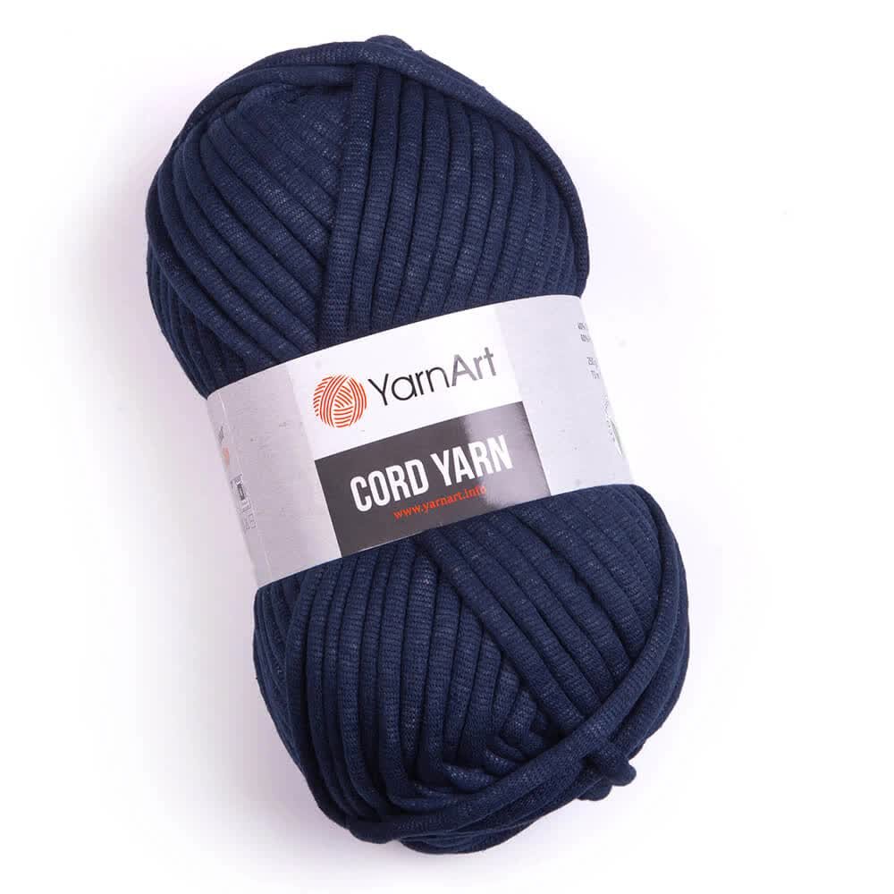 Włóczka bawełniana tunelowa gruba YarnArt Cord Yarn nr 784 ciemny granatowy