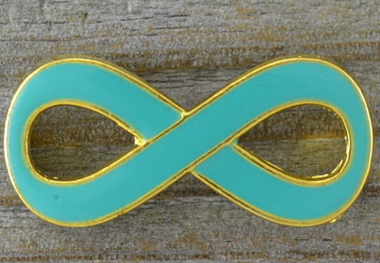 [21240] Łącznik znak nieskończoności turkusowy