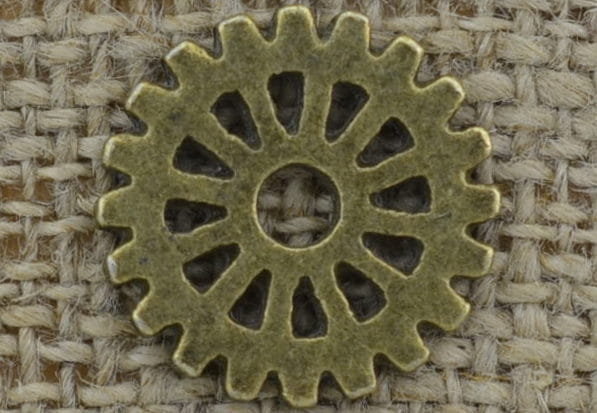 [112109] Element ozdobny steampunk tryb w kolorze brązu 15mm 2szt