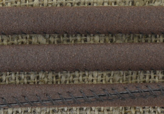 [737140] Rzemień szyty 6mm czekoladowy 50cm