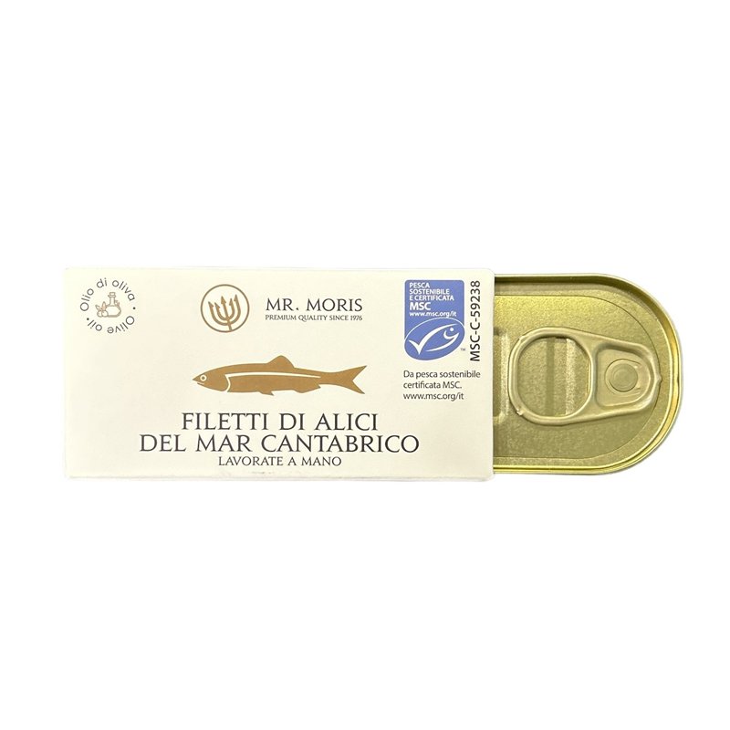 Filety z anchois z Morza Kantabryjskiego, 50 g / Mr. Moris