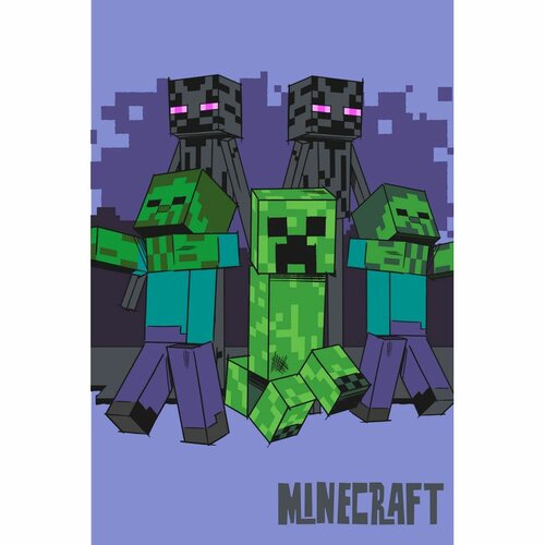 Jerry Fabrics Dziecięcy koc polarowy MinecraftMobs coming for you, 100 x 150 cm