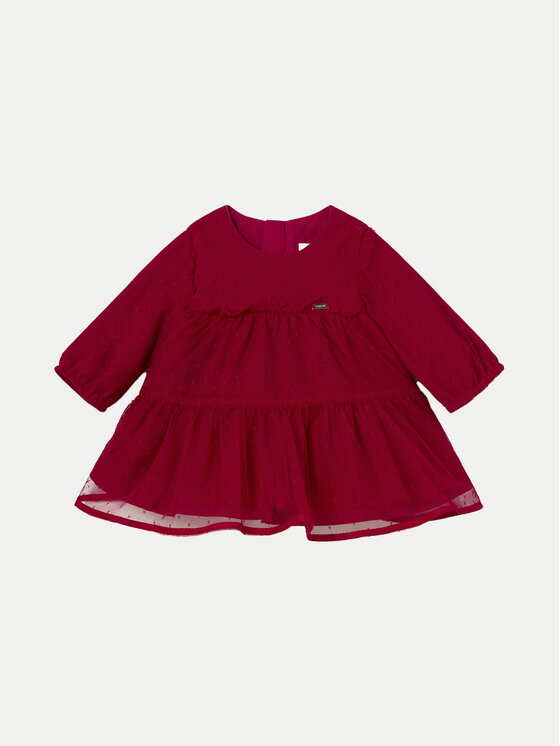 Mayoral Sukienka elegancka 2805 Czerwony Regular Fit