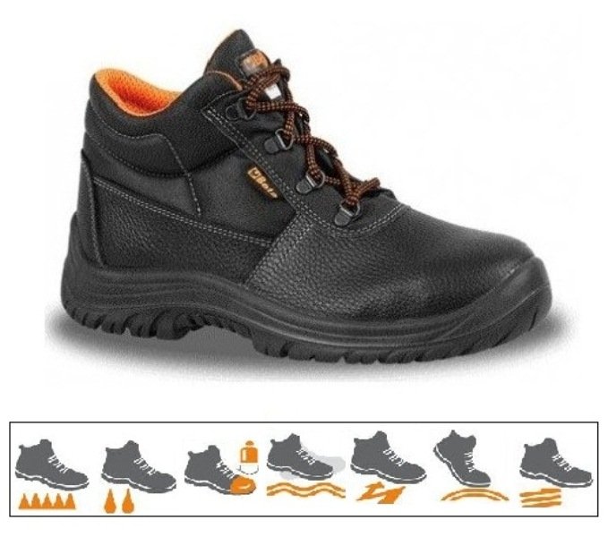 Buty robocze skórzane  bezpieczne 7243b BETA, rozmiar 48