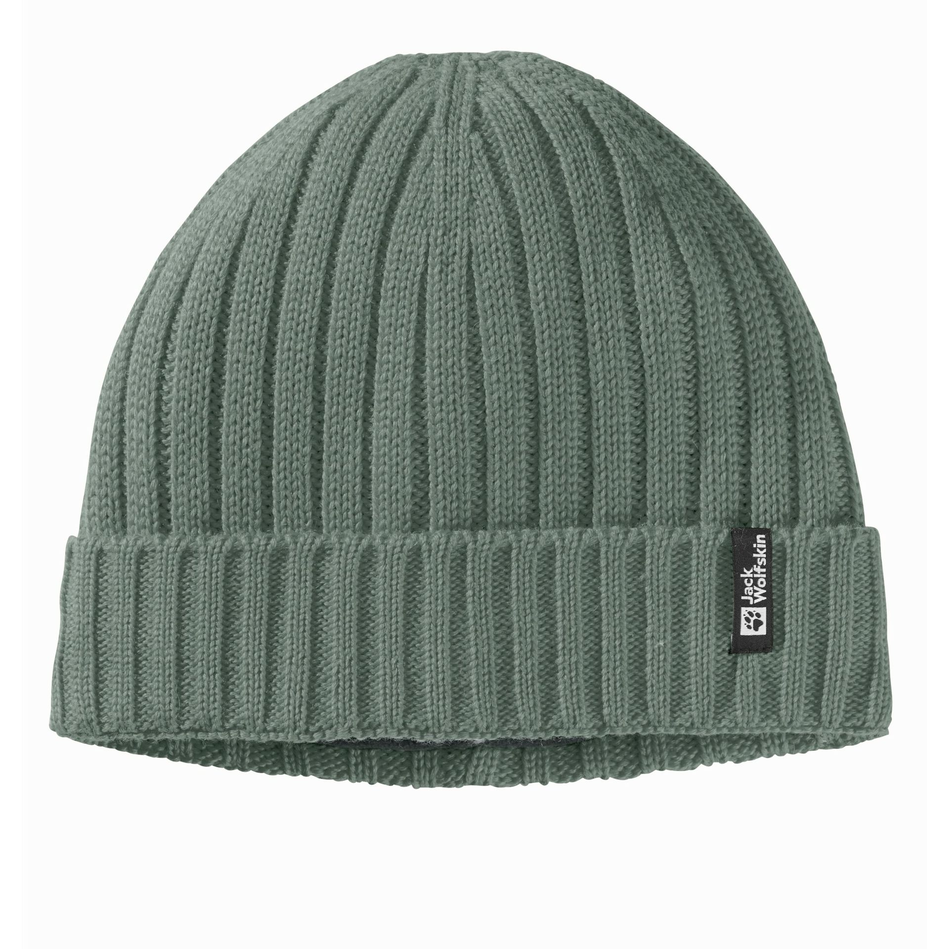 Czapka zimowa Jack Wolfskin RIB KNIT BEANIE hedge green - ONE SIZE