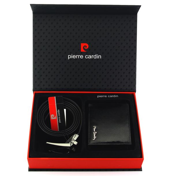 Zestaw Pierre Cardin Portfel+pasek Skóra Prezent