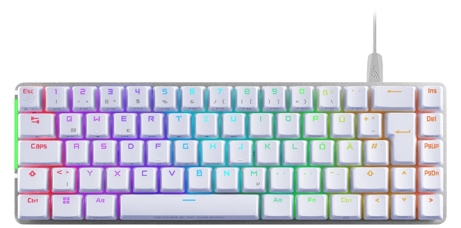 ASUS ROG Falchion Ace WHT klawiatura Gaming USB QWERTZ Niemiecki Biały Klawiatura Gamingowa 90MP0346-BKDA11
