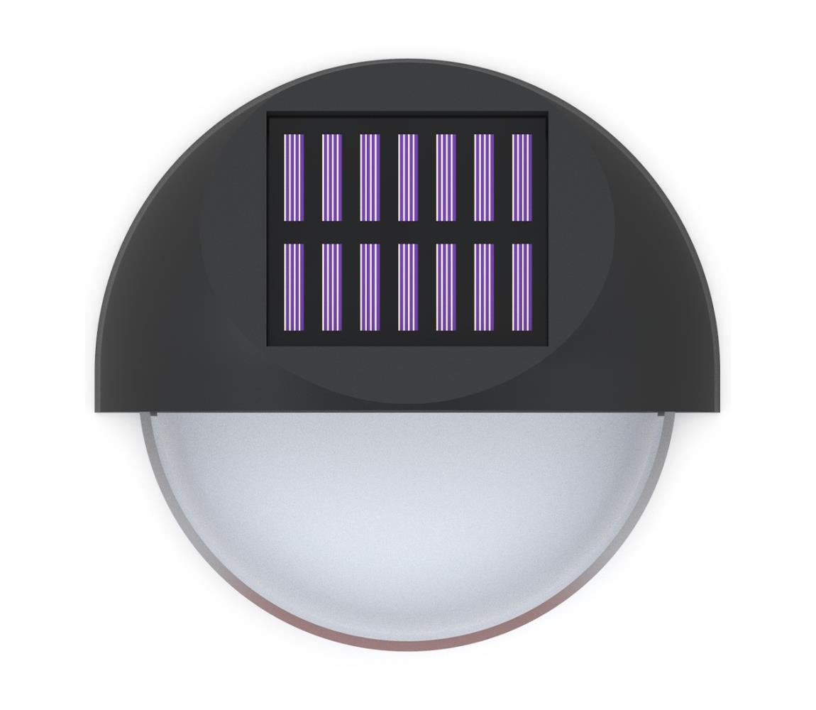 Aigostar - LED Kinkiet solarny LED/1W/1,2V czarny 2700K IP44