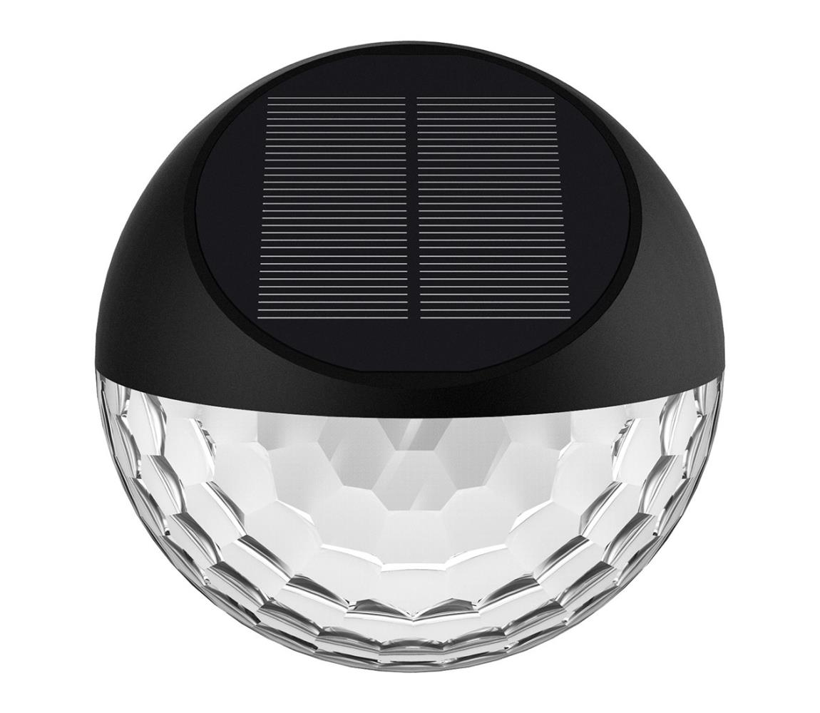 Aigostar - LED Kinkiet solarny LED/2W/1,2V czarny 2700K IP44