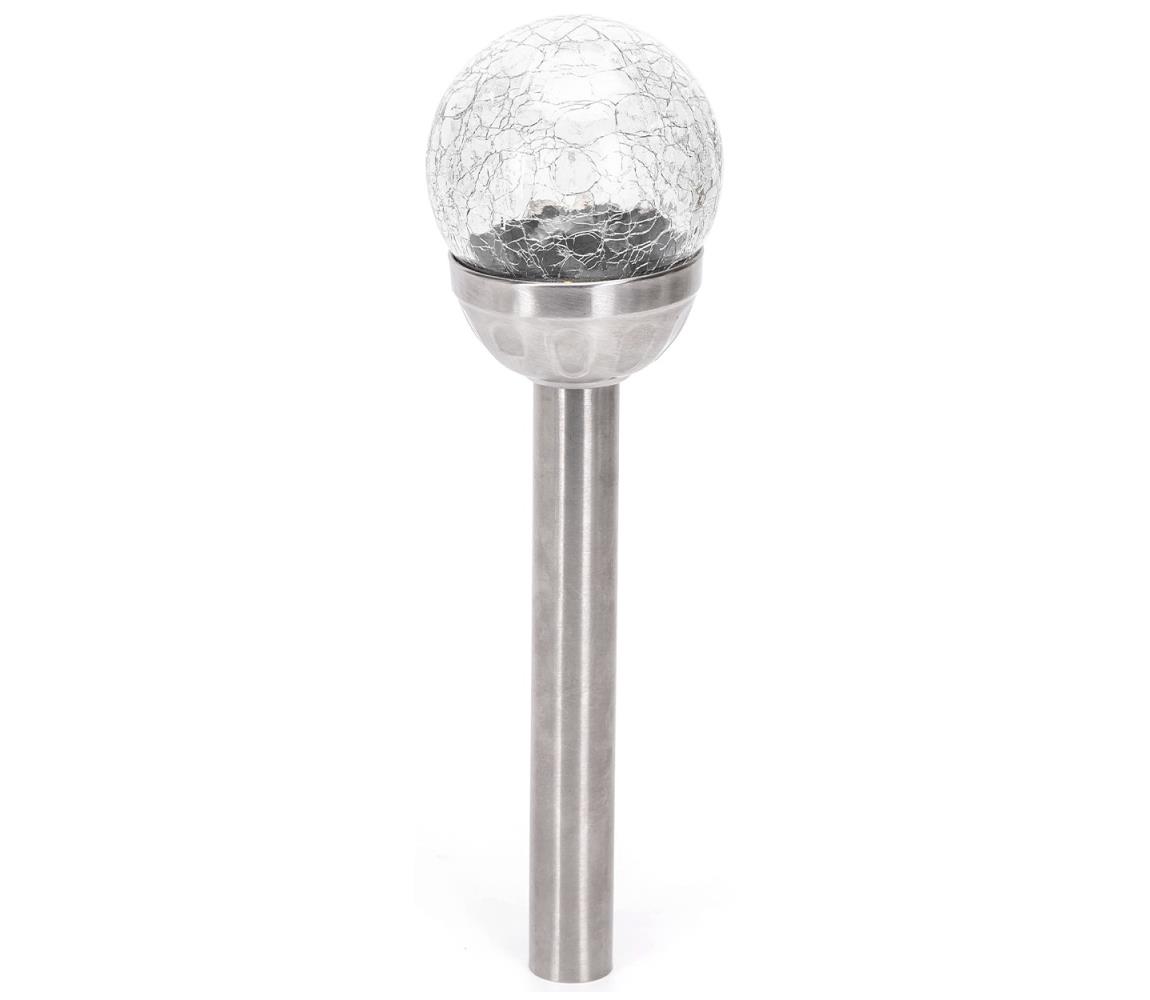 Aigostar - LED Lampa solarna LED/0,006W/1,2V 37,8cm chrom 2700K IP44