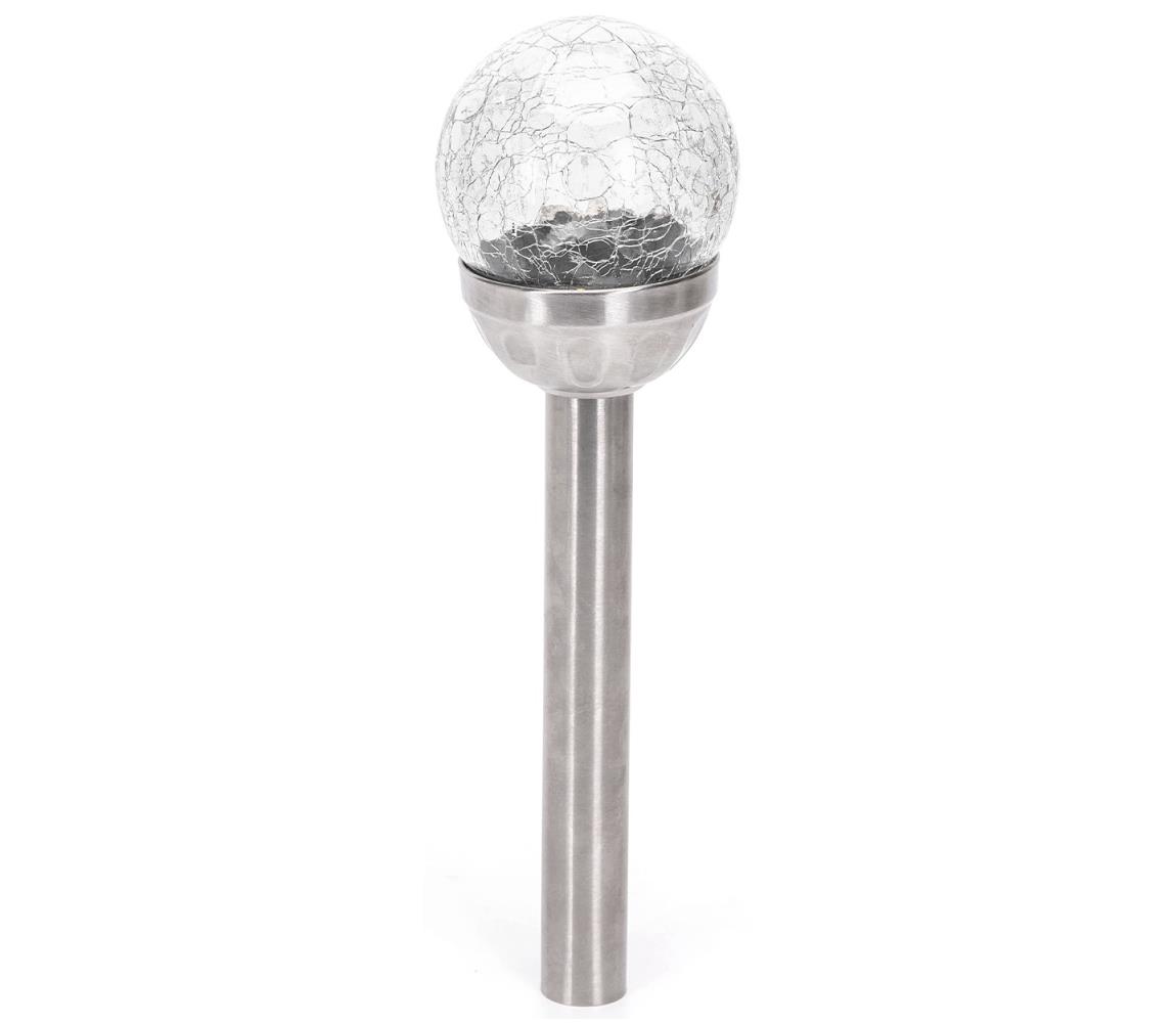 Aigostar - LED Lampa solarna LED/0,006W/1,2V 37,8cm chrom 6500K IP44