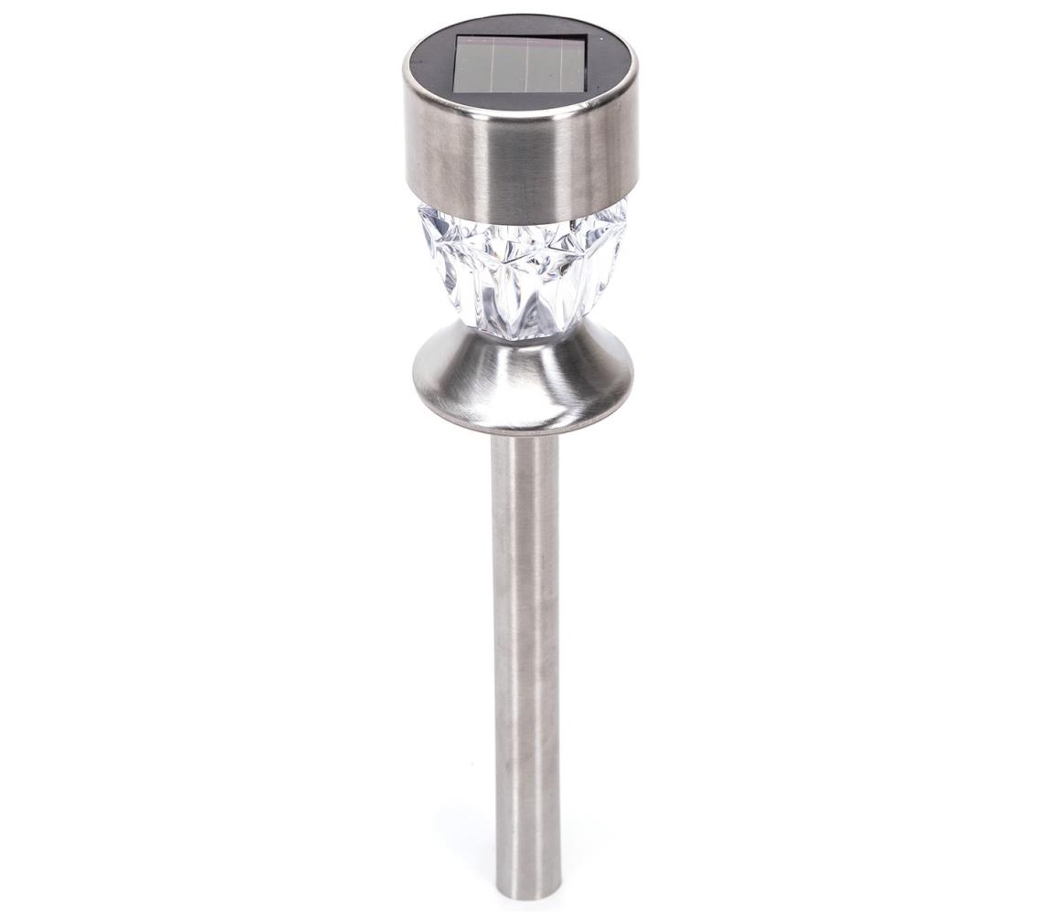 Aigostar - LED Lampa solarna LED/0,006W/1,2V 35,5cm chrom 2700K IP44