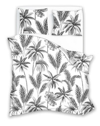 Faro Pościel z mikrofibry 160x200 Harmony 21 palmy liście biała czarna