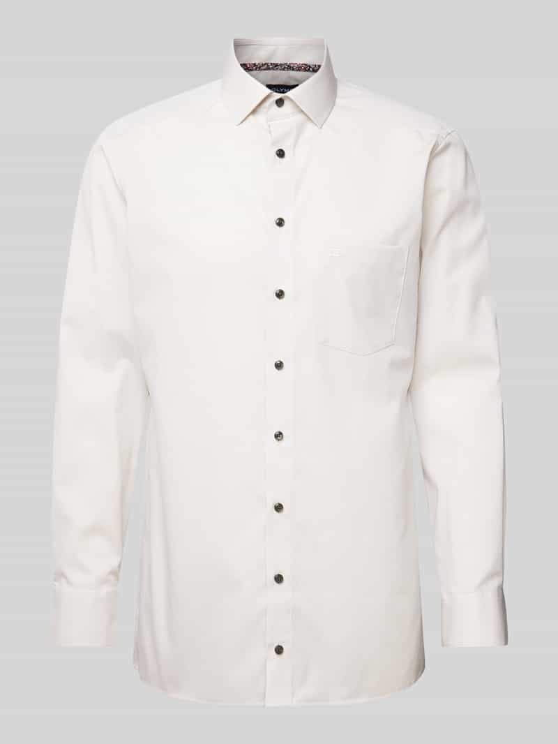 Koszula biznesowa o kroju regular fit z listwą guzikową