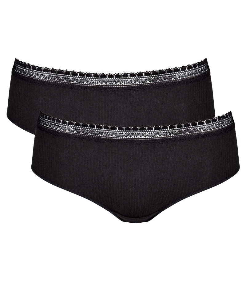 2 x Majtki damskie sloggi GO Ribbed Hipster C2P-L