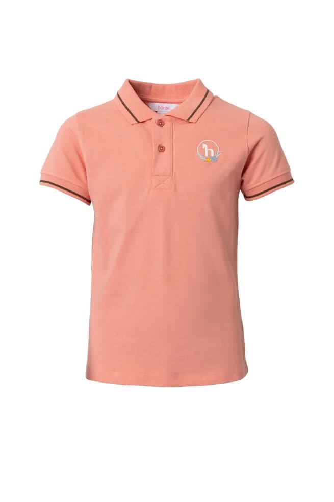 Koszulka polo techniczna HORZE Sohra 24SS młodzieżowa różowa, rozmiar: 134-140