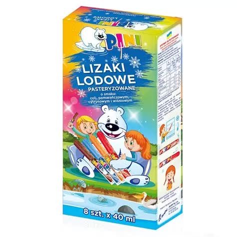 Lizak Lodowy - MIX 4 Smaków Pini 8szt x 40ml.
