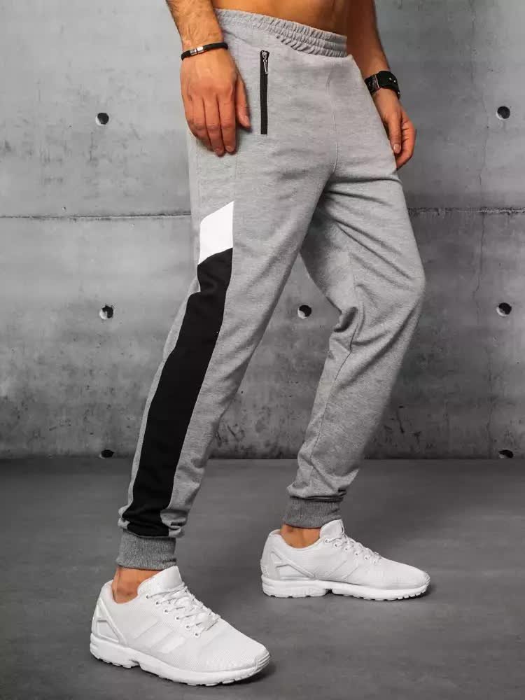 Spodnie męskie dresowe jasnoszare Dstreet UX3199-M