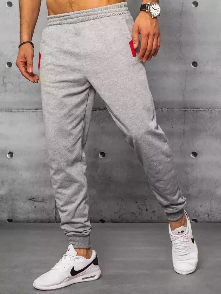 Spodnie męskie dresowe jasnoszare Dstreet UX3206-XL