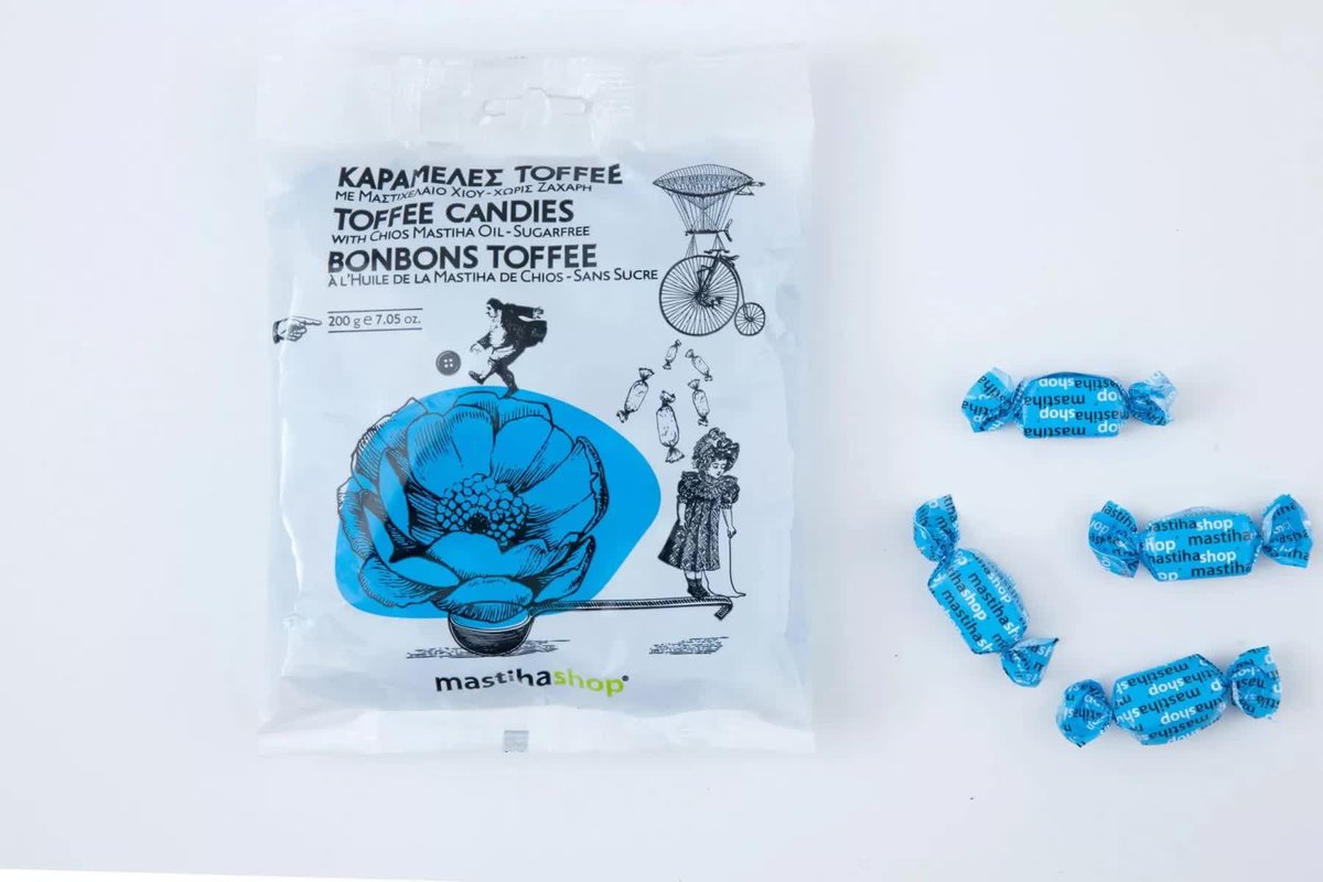 Cukierki Toffi z Mastyksem (mastiha) bez Cukru 200g