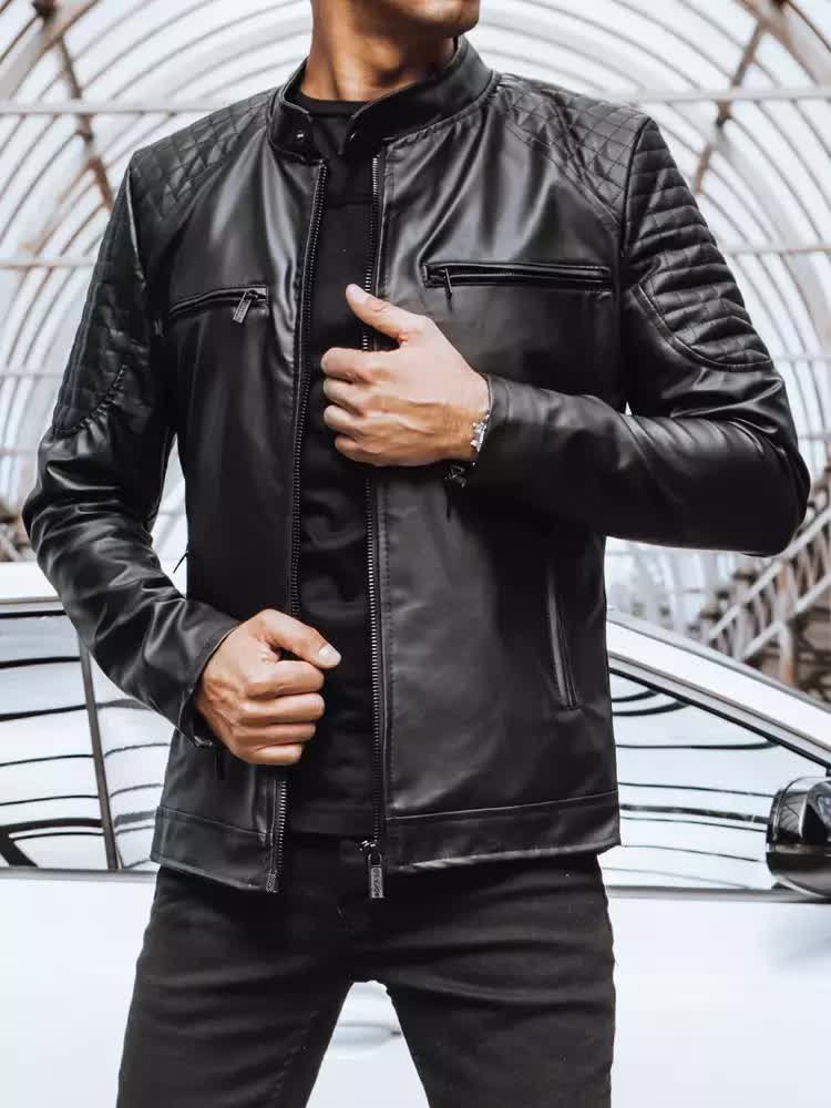 Kurtka męska skórzana czarna Dstreet TX4228-S