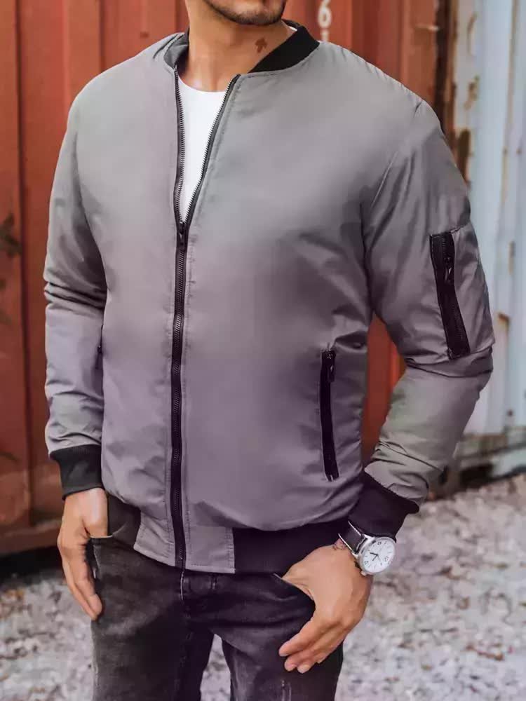 Kurtka męska bomber jacket grafitowa Dstreet TX3824-L