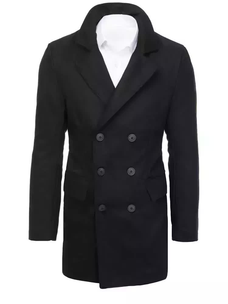 Płaszcz męski czarny Dstreet CX0434-XL