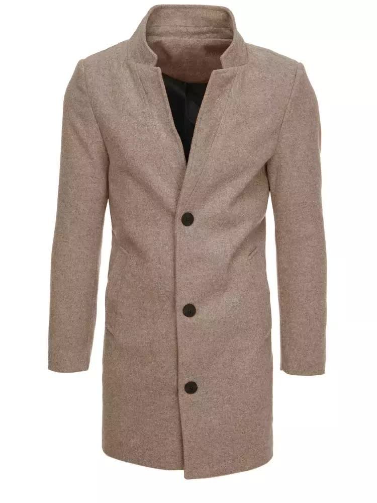 Płaszcz męski jednorzędowy brązowy Dstreet CX0442-XXL