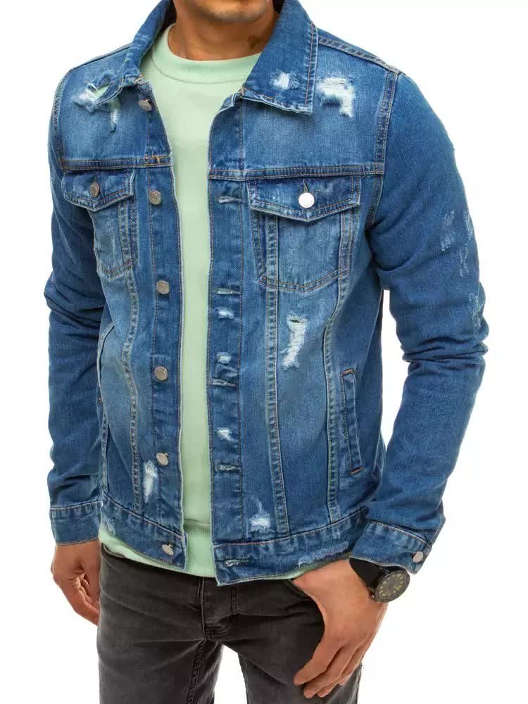 Kurtka męska jeansowa niebieska Dstreet TX3633-XL