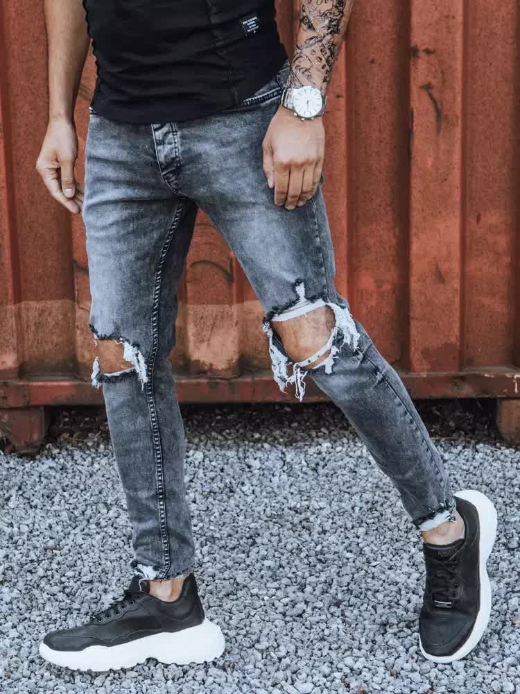 Spodnie męskie jeansowe ciemnoszare Dstreet UX3835-32