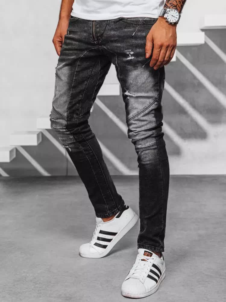 Spodnie męskie jeansowe czarne Dstreet UX3950-33