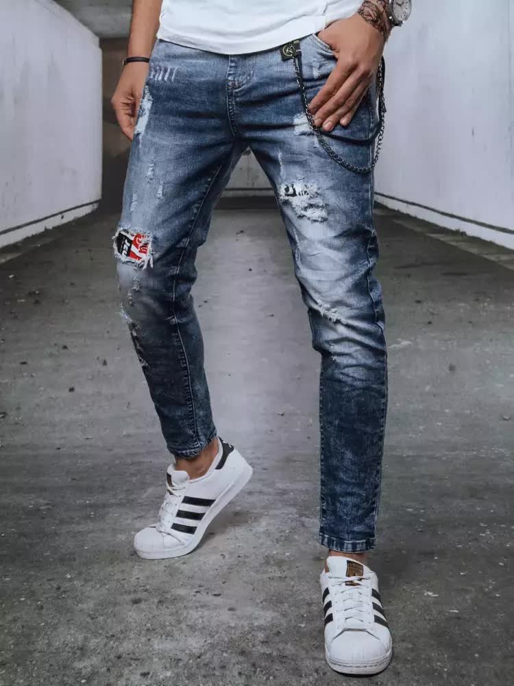 Spodnie męskie jeansowe niebieskie Dstreet UX3721-29