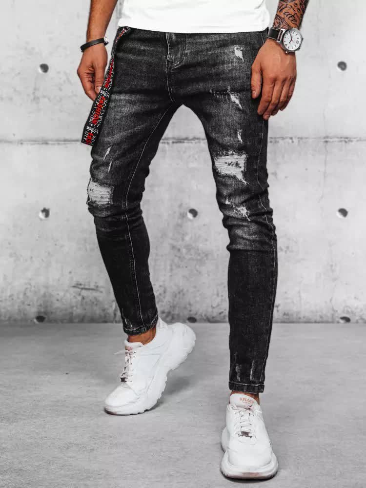 Spodnie męskie jeansowe czarne Dstreet UX3937-33