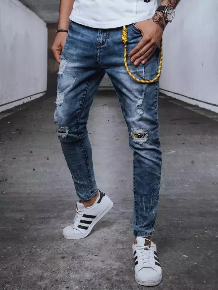 Spodnie męskie jeansowe niebieskie Dstreet UX3717-33