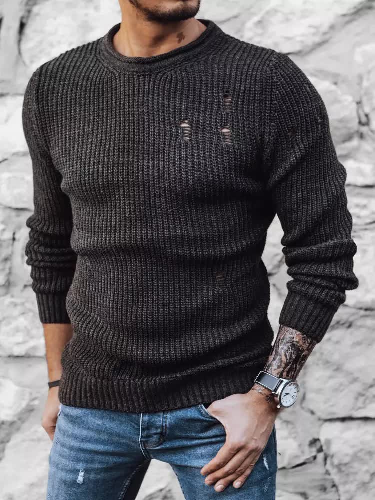 Sweter męski ciemnoszary Dstreet WX1990-L