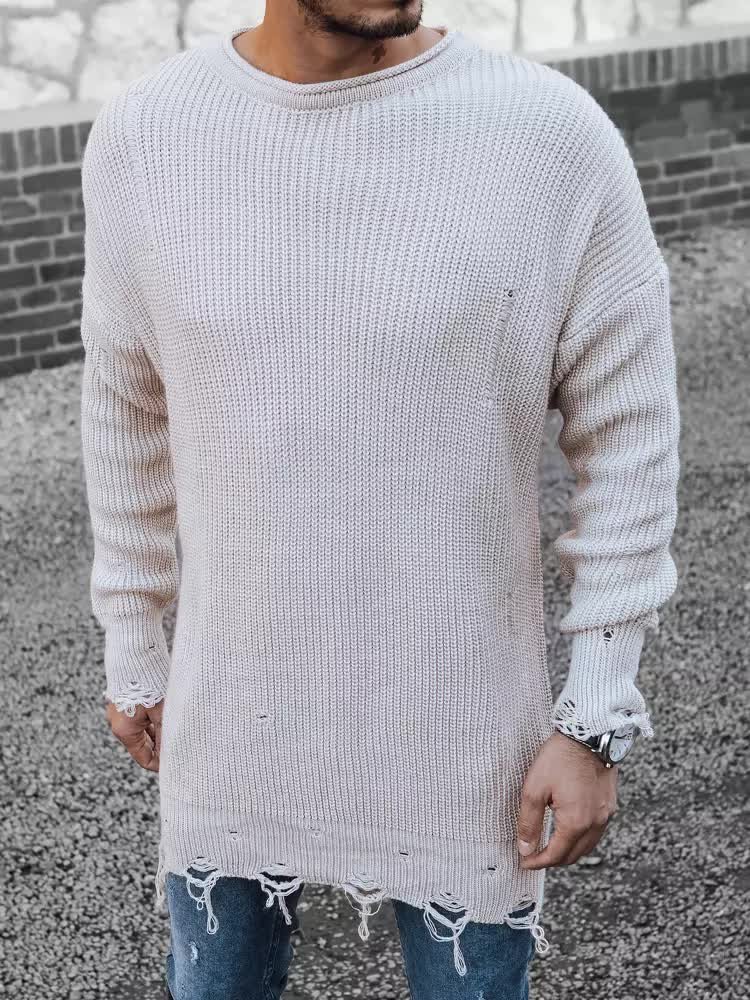 Sweter męski beżowy Dstreet WX1965-L