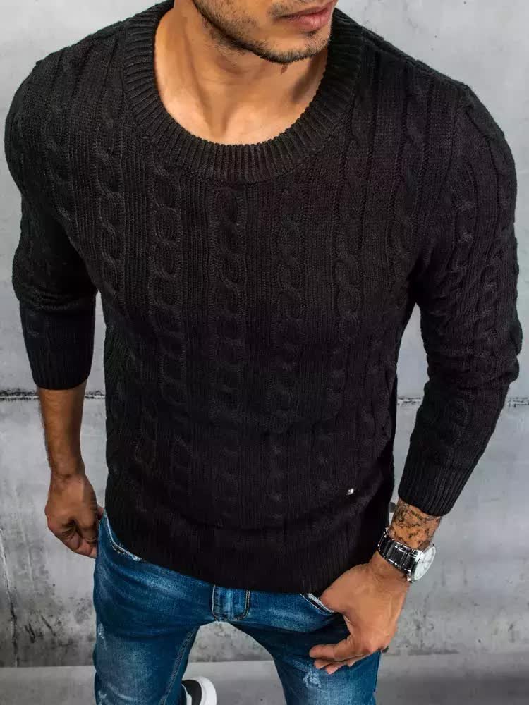 Sweter męski czarny Dstreet WX1880-M