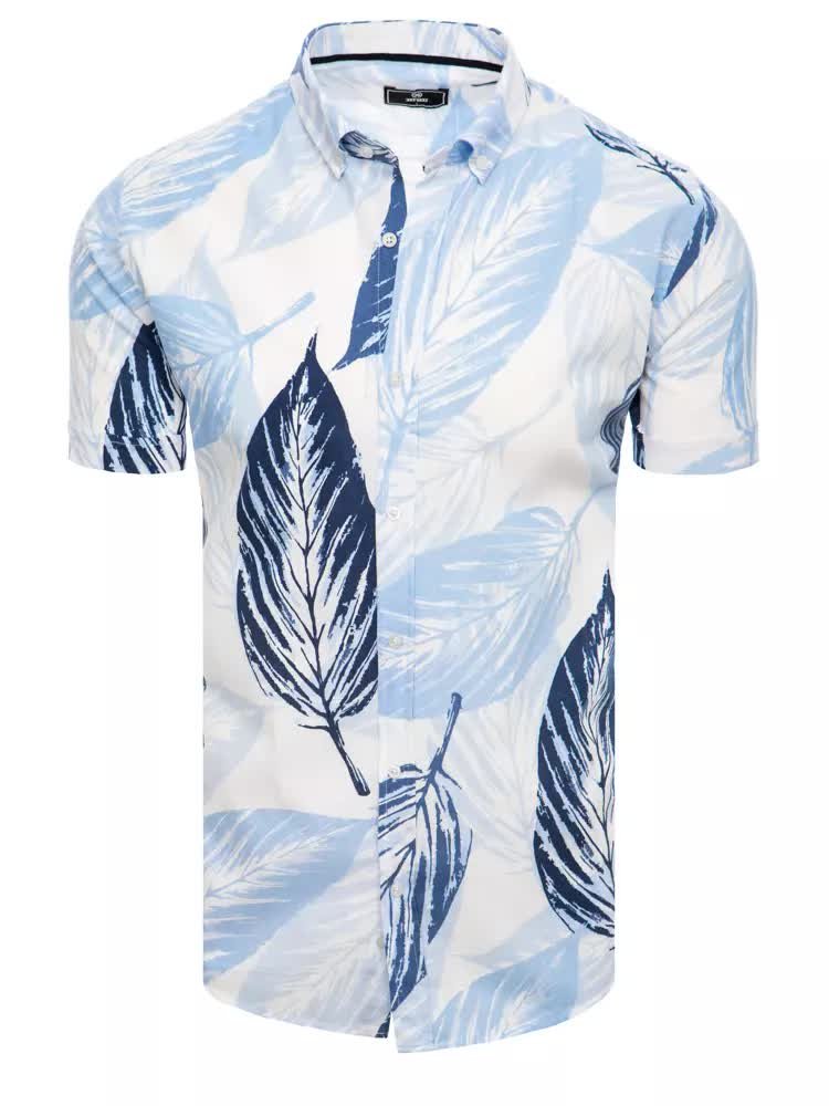 Koszula męska z krótkim rękawem biała Dstreet KX1035-XL