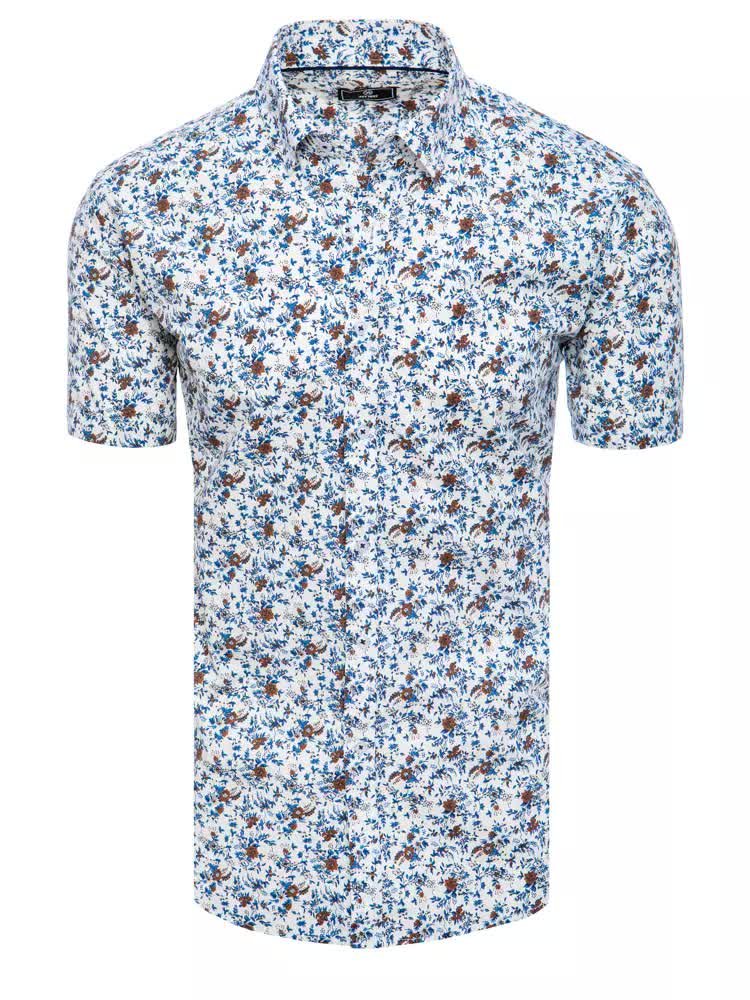 Koszula męska z krótkim rękawem biała Dstreet KX1011-XL