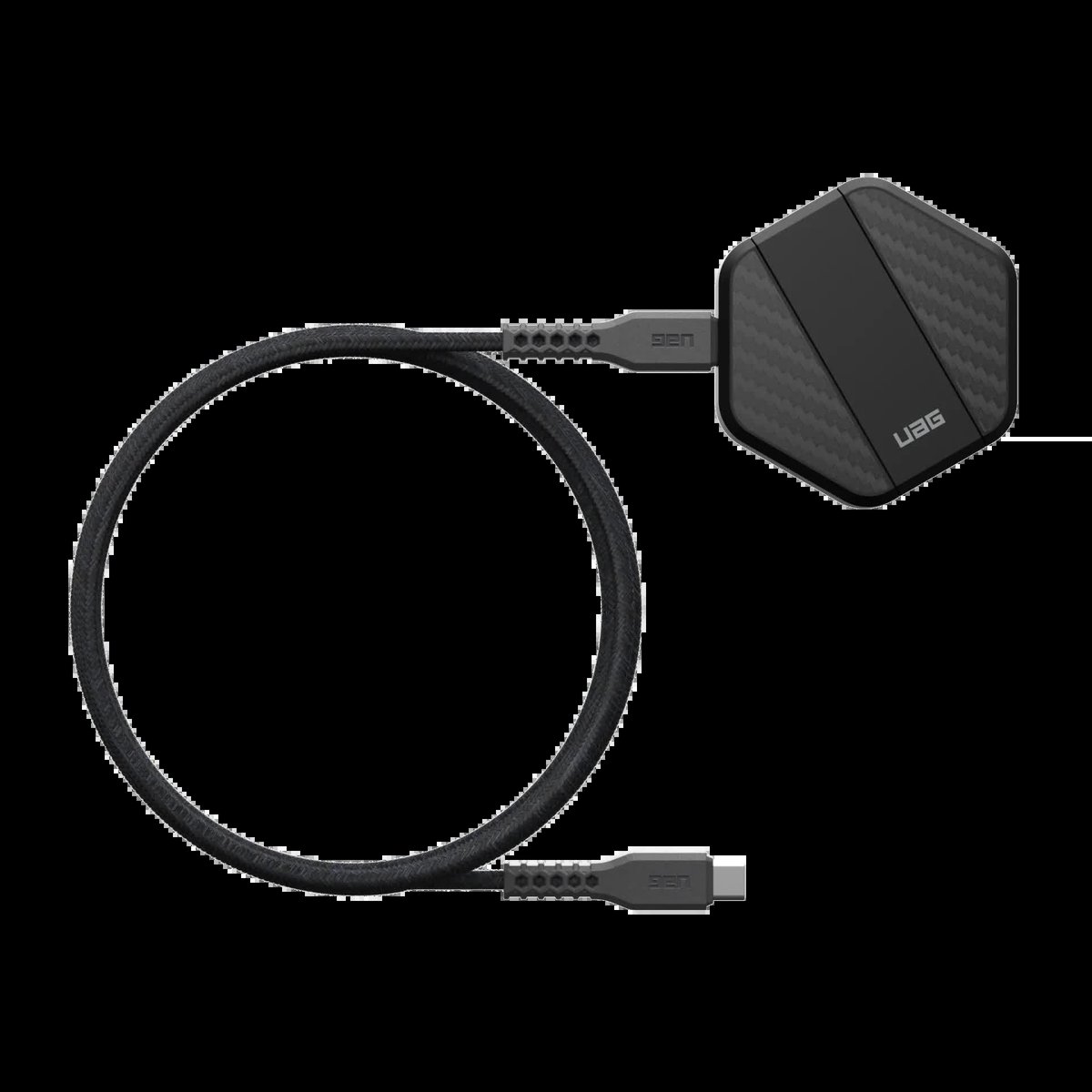 UAG Wireless Charger - bezprzewodowa ładowarka 15W z podstawką, kompatybilna z MagSafe (black/carbon fiber)