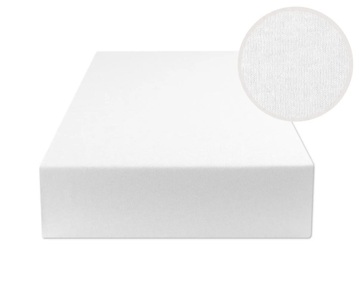 Prześcieradło Z Gumką 120X200 Jersey Białe