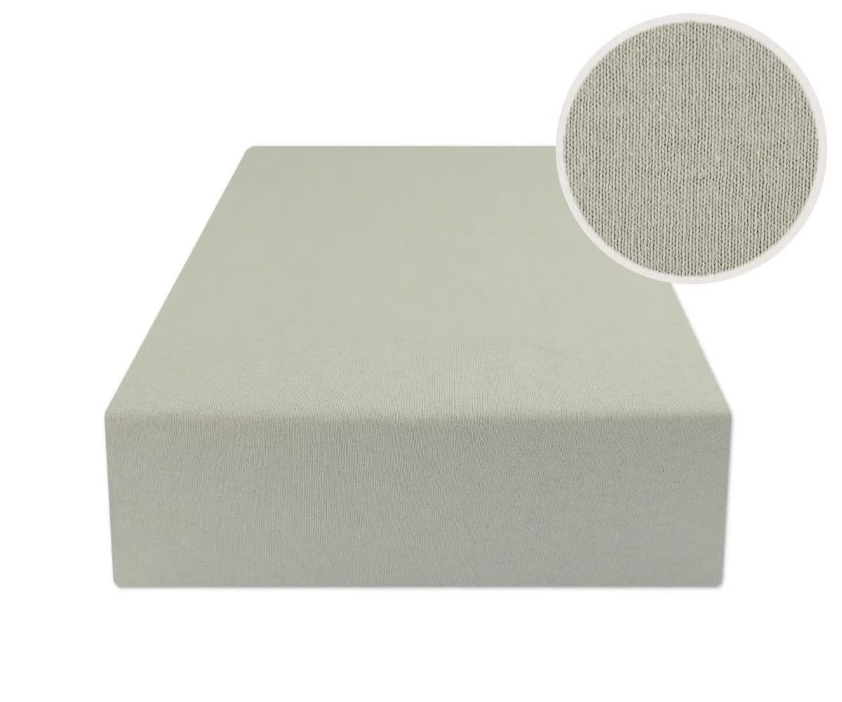 Prześcieradło Z Gumką 120X200 Jersey Jasno Szare