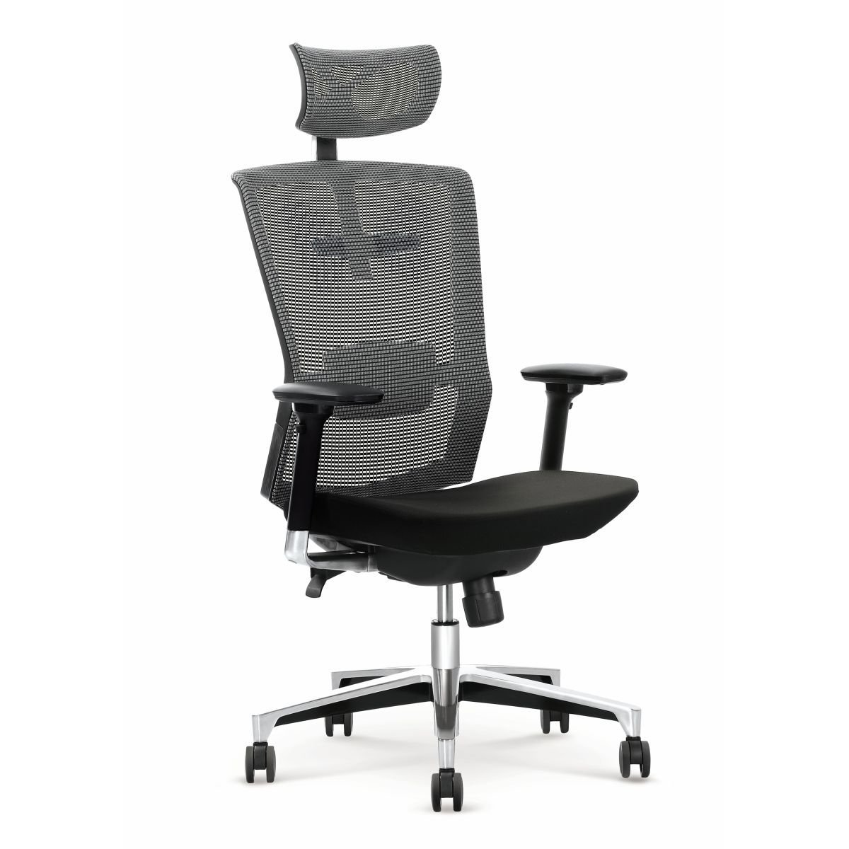 Fotel biurowy AMBASADOR czarny/szary